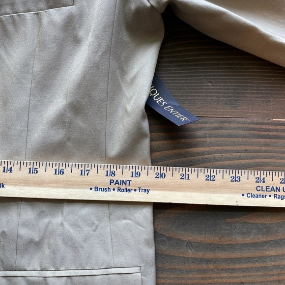 NWT Classiques Entier L SILK Flax Tan Blazer Coastal Heritage Luxe Nordstrom - Picture 11 of 13
